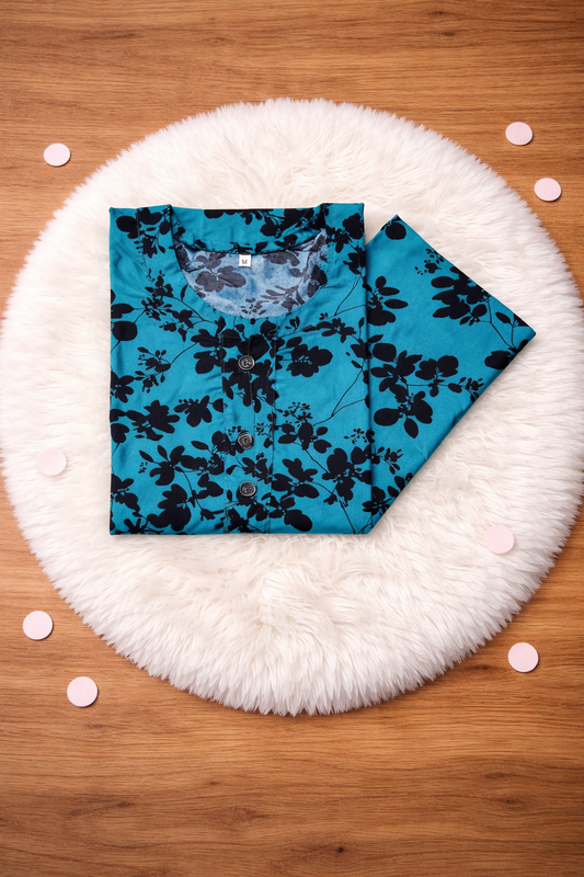 Blue Noir - Sky 2PC Printed Suit